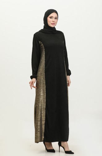 Neva Sequin Garnished Dress 0332-01 Black Gold 0332-01