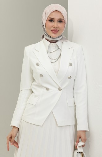 Blazer Jacket White C1002 974