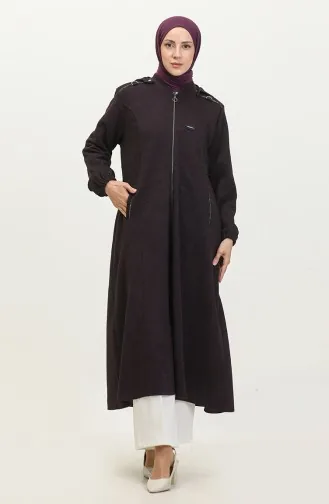 Grote Maat Winterjas Met Capuchon Dames 5150 Plum 5150.Mürdüm