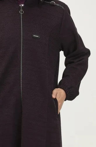Grote Maat Winterjas Met Capuchon Dames 5150 Plum 5150.Mürdüm