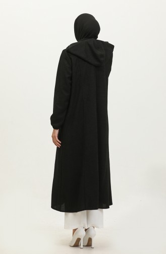 معطف شتوي بغطاء للرأس مقاس كبير للنساء 5150 أسود 5150.siyah