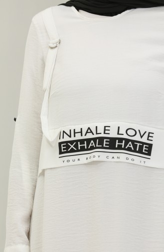 Print Detailed Dress White 7770 849