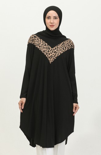 Vetement Femme Grandes Tailles Tunique Manches Chauve Souris Et Coupe Oversize 7124 Léopard 7124.Leopar