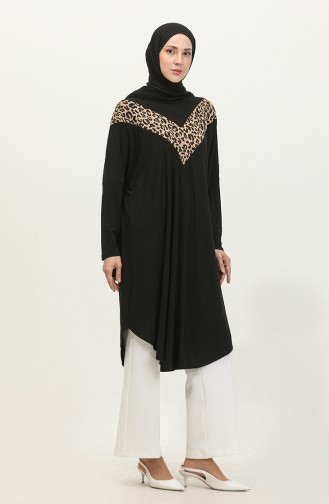 Vetement Femme Grandes Tailles Tunique Manches Chauve Souris Et Coupe Oversize 7124 Léopard 7124.Leopar