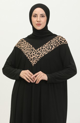 Kadin Buyuk Beden Giyim Tunik Yarasa Kol Ve Oversize Kesim 7124 Leopar