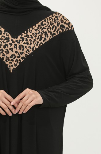 Kadin Buyuk Beden Giyim Tunik Yarasa Kol Ve Oversize Kesim 7124 Leopar