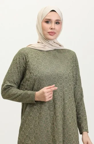 تونيك منقوش للمحجبات 8713A-01 أخضر 8713A-01