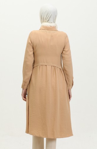 Tunika Mit Streifen Und Reißverschluss Beige T1582 901