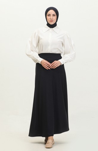 Waist Tie Mevlana Prayer Skirt 1046-03 Navy Blue 1046-03