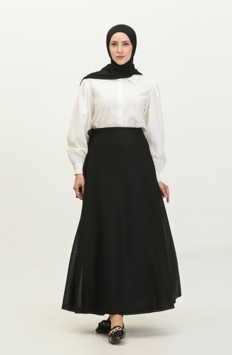 Taillengebundener Mevlana-Gebetsrock 1046-04 Schwarz 1046-04