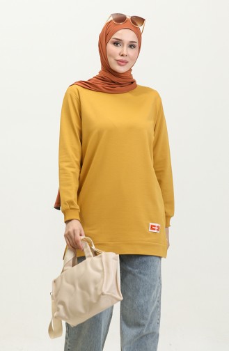 Two Thread Combed Cotton Tunic 280128-04 Mustard 280128-04