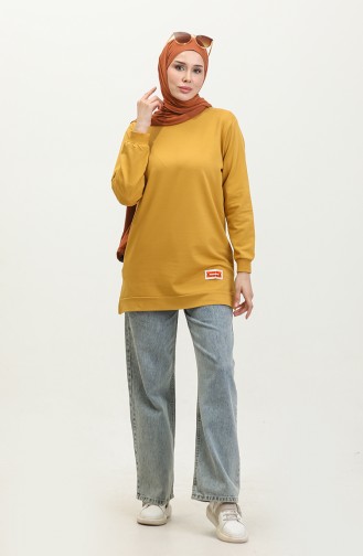 Two Thread Combed Cotton Tunic 280128-04 Mustard 280128-04