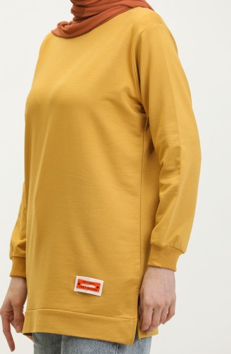 Two Thread Combed Cotton Tunic 280128-04 Mustard 280128-04