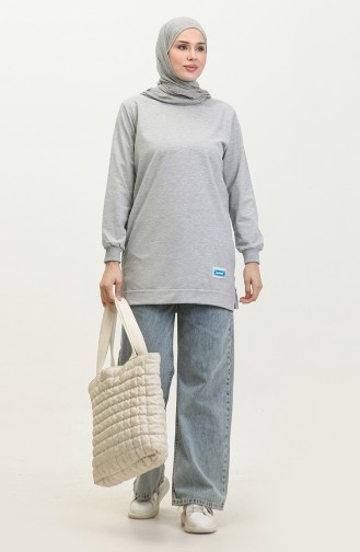 Tunique Coton Peigné Deux Fils 280128-05 Gris 280128-05