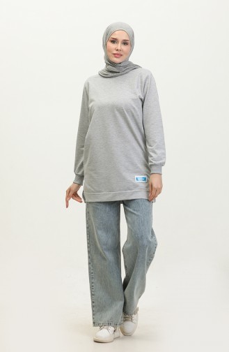 Tunique Coton Peigné Deux Fils 280128-05 Gris 280128-05