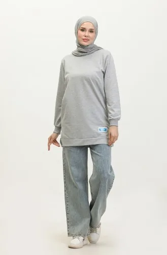 Two Thread Combed Cotton Tunic 280128-05 Gray 280128-05