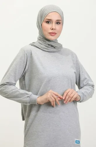 Two Thread Combed Cotton Tunic 280128-05 Gray 280128-05