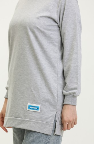 Tunique Coton Peigné Deux Fils 280128-05 Gris 280128-05