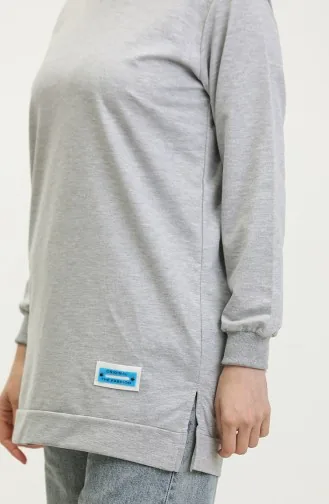 Two Thread Combed Cotton Tunic 280128-05 Gray 280128-05