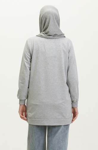 Tunique Coton Peigné Deux Fils 280128-05 Gris 280128-05