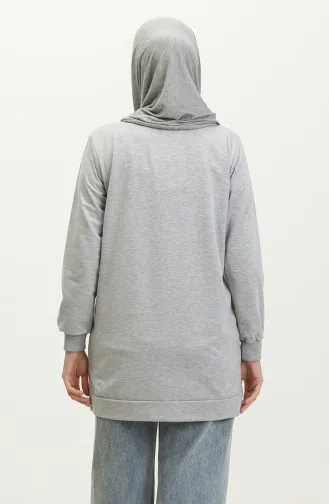 Two Thread Combed Cotton Tunic 280128-05 Gray 280128-05