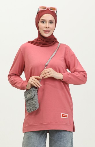 Two Thread Combed Cotton Tunic 280128-09 Dried Rose 280128-09