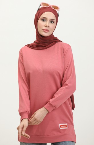 Two Thread Combed Cotton Tunic 280128-09 Dried Rose 280128-09