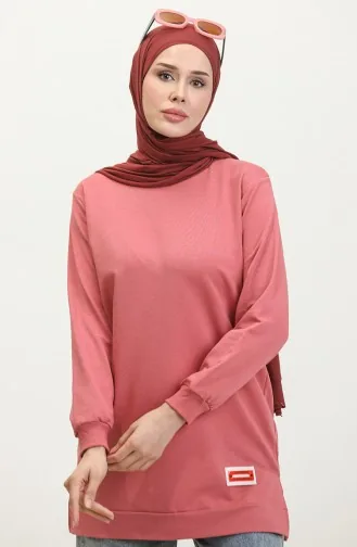 Two Thread Combed Cotton Tunic 280128-09 Dried Rose 280128-09