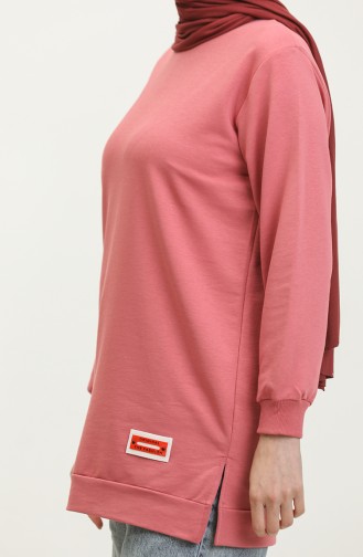Two Thread Combed Cotton Tunic 280128-09 Dried Rose 280128-09