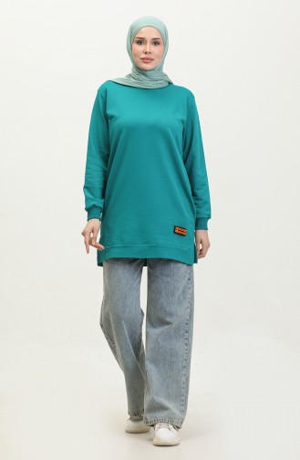 Two Thread Combed Cotton Tunic 280128-10 Emerald Green 280128-10
