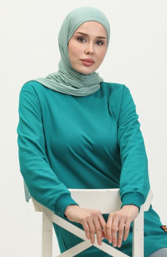 Two Thread Combed Cotton Tunic 280128-10 Emerald Green 280128-10