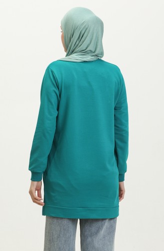 Two Thread Combed Cotton Tunic 280128-10 Emerald Green 280128-10