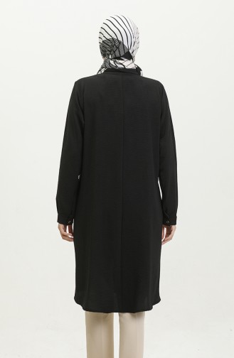 Große Tunika Hijab Damen Ayrobin Stoff 5078 Schwarz 5078.siyah