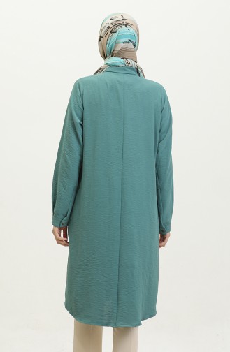 تونيك حجاب نسائي مقاس كبير قماش أيروبين 5078 أخضر مائي 5078.su yeşili