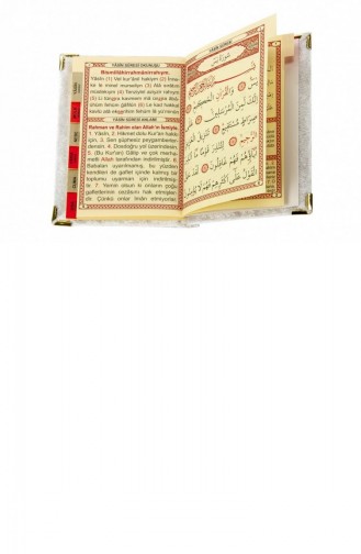20 Stück Wirtschaftliche Mit Samt überzogene Yasin-Bücher Mit Personalisiertem Teller Taschenformat Weiße Farbe Mevlit-Geschenk 4897654300390 4897654300390