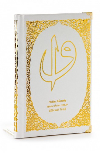 50 Adet İsim Baskılı Ciltli Yasin Kitabı Çanta Boy 128 Sayfa Tesbihli Şeffaf Kutulu Beyaz Renk Dini Hediyelik Set 4897654300548