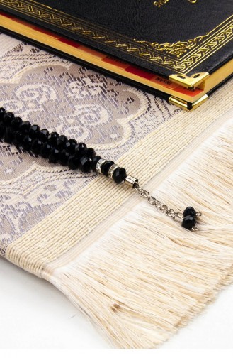 Livre à Couverture Rigide Avec Nom Imprimé Tapis De Prière Yasin Ensemble De Perles De Prière En Cristal Cadeaux Islamiques 50 Pièces 4897654300608 4897654300608