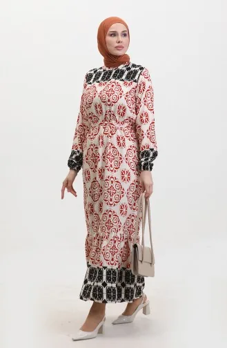Viscosejurk Met Patroon En Riem 0379-05 Tegel 0379-05