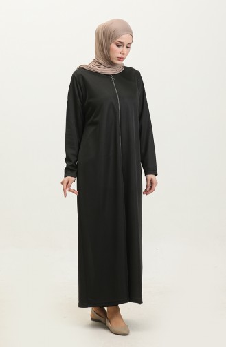 Robe De Prière Longue Avec Fermeture éclair Pour Femme Grande Taille Hijab Complet Noir 7128 7128.siyah