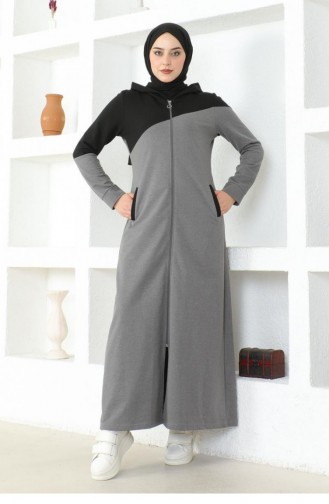 2080Mg Hijab Sport Abaya Gris 16973