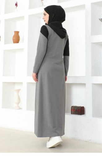 2080Mg Hijab Sports Abaya Gray 16973