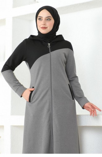 2080Mg Hijab Sport Abaya Gris 16973