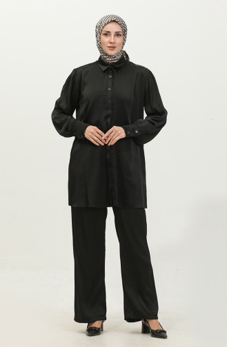 Tunic Pants Two Piece Suit 11301-03 Black 11301-03