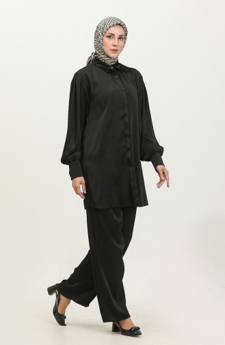 Tunic Pants Two Piece Suit 11301-03 Black 11301-03