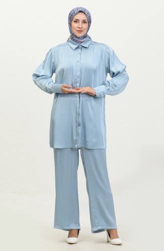 Tunic Pants Two Piece Suit 11301-04 Blue 11301-04