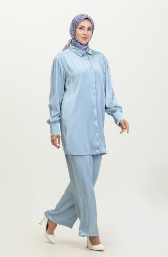 Tunic Pants Two Piece Suit 11301-04 Blue 11301-04