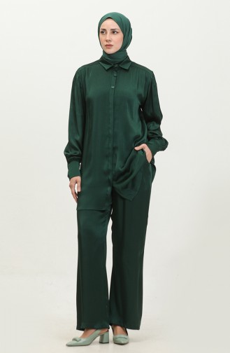 Ensemble Deux Pièces Tunique Pantalon 11301-05 Vert Emeraude 11301-05