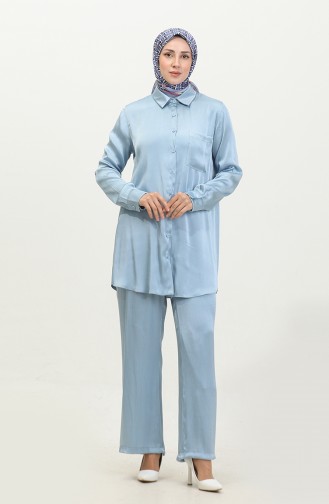 Tunic Pants Two Piece Suit 11304-03 Blue 11304-03