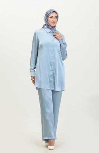 Tunic Pants Two Piece Suit 11304-03 Blue 11304-03