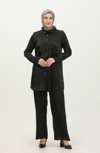 Tunic Pants Two Piece Suit 11304-04 Black 11304-04